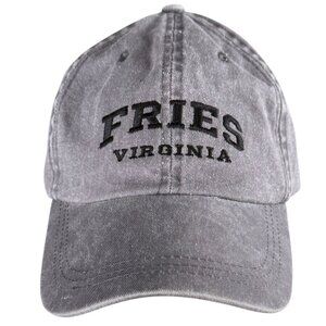 Fries Virginia Gray Baseball Cap One Size Fits All 100% Cotton Adjustable